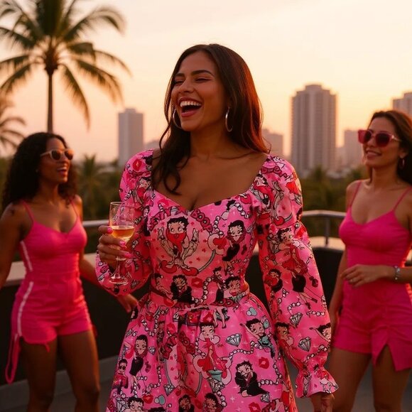 Betty Boop Sweet Catch A Kitten Mini Skirt – Diner Daydream Edition M - Picture 4 of 4